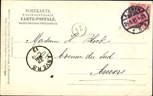 Ak Aachen in Nordrhein Westfalen, Theaterstraße