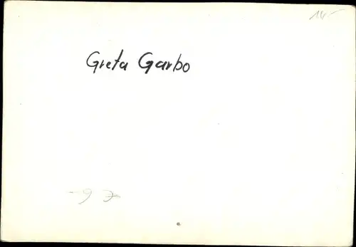 Foto Schauspielerin Greta Garbo, Portrait