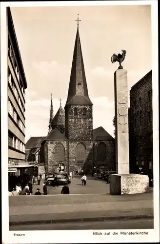 Ak Essen im Ruhrgebiet, Blick auf die Münsterkirche