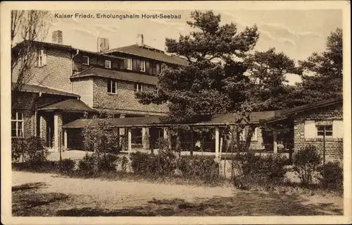 Ak Niechorze Seebad Horst Pommern, Kaiser Friedrich Erholungsheim
