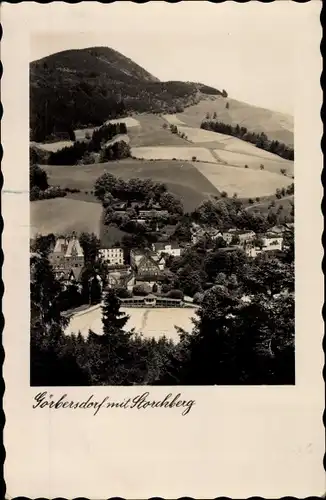 Ak Sokołowsko Görbersdorf Schlesien, Panorama, Storchberg
