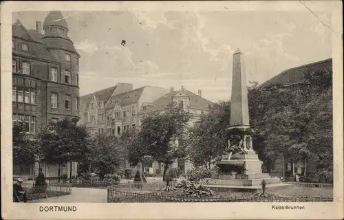 Ak Dortmund im Ruhrgebiet, Kaiserbrunnen