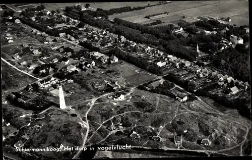 Ak Schiermonnikoog Friesland Niederlande, Het dorp in vogelvlucht