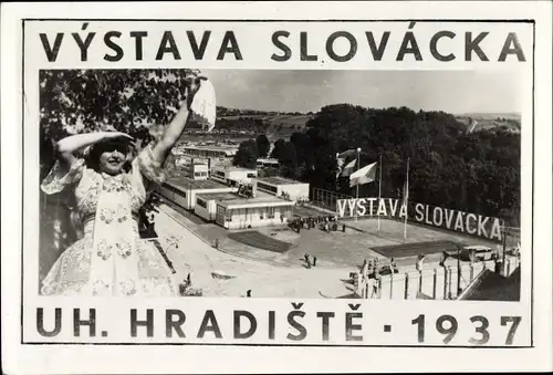 Ak Uherské Hradiště Ungarisch Hradisch Region Zlin, Vystava Slovacka 1937, Tracht