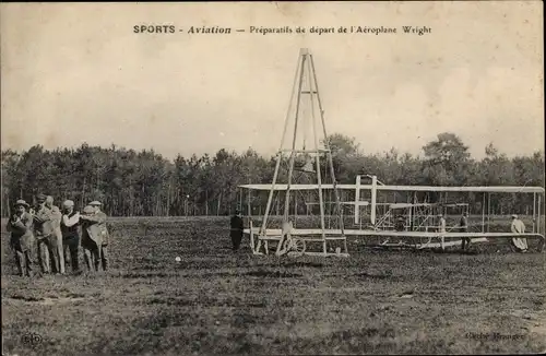 Ak Sports, Aviation, Preparatifs de depart de l'Aeroplane Wright
