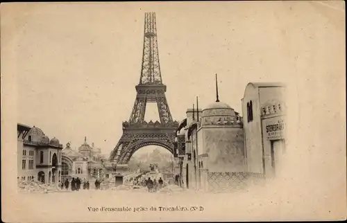 Ak Paris XVI Trocadéro, vue d'ensemble