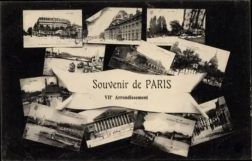 Ak Paris VII, Detailansichten