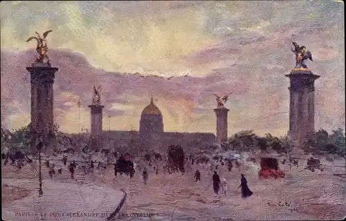 Künstler Ak Paris III, Pont Alexandre III