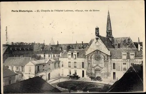 Ak Paris, Chapelle de l'Hopital Laennec, Rue de Sevres, Teilansicht der Stadt, Kapelle