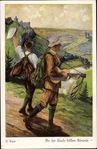 Lied Künstler Ak Peter, Otto, An der Saale hellem Strande