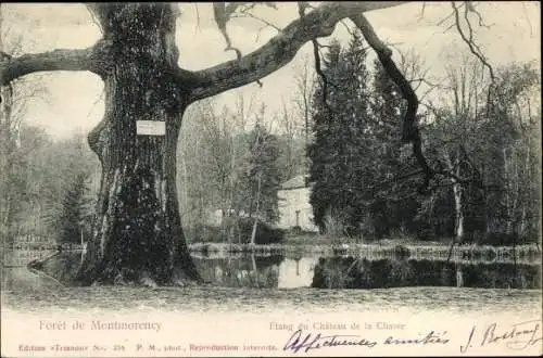 Ak Montmorency Val d’Oise, Etang du Château de la Chasse