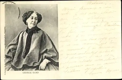 Ak Schriftstellerin George Sand, Portrait