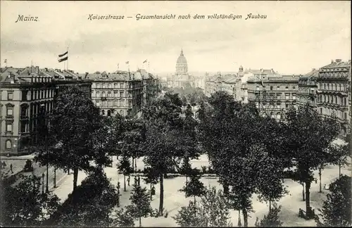 Ak Mainz am Rhein, Kaiserstraße