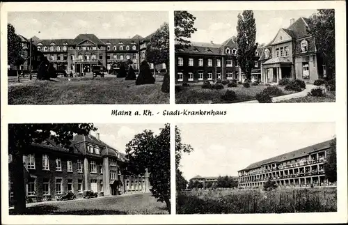 Ak Mainz am Rhein, Stadtkrankenhaus und Universitätskliniken