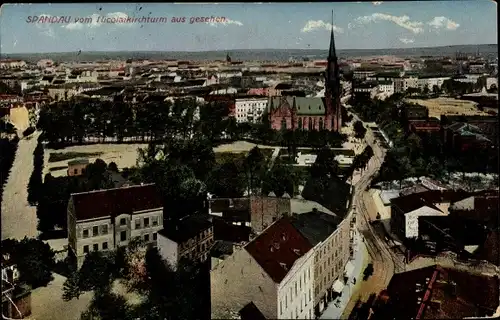 Ak Berlin Spandau, Blick vom Nikolaikirchturm