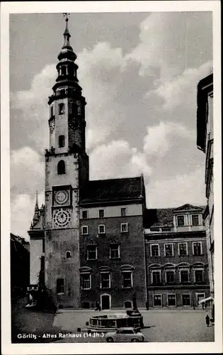 Ak Görlitz, Blick zum alten Rathaus, 14. Jh