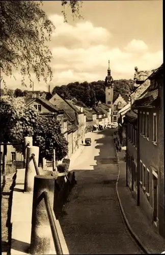 Ak Waldheim in Sachsen, Straßenpartie