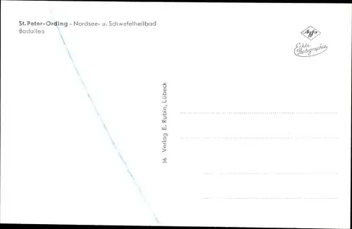 Ak Sankt Peter Ording in Nordfriesland, Badallee