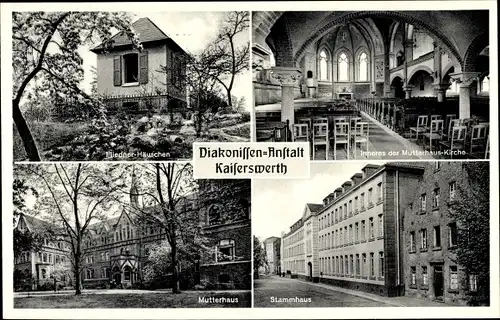 Ak Kaiserswerth Düsseldorf, Diakonissenanstalt, Fliedner Häuschen, Mutterhaus, Kirche, Stammhaus