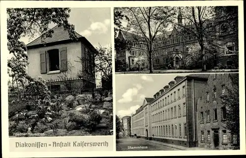 Ak Kaiserswerth Düsseldorf am Rhein, Fliedner Häuschen, Mutterhaus, Stammhaus, Diakonissenanstalt