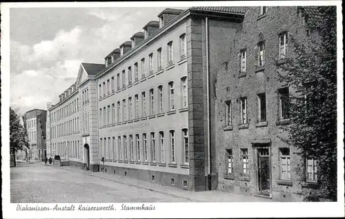 Ak Kaiserswerth Düsseldorf, Diakonissenanstalt, Stammhaus, Straßenansicht