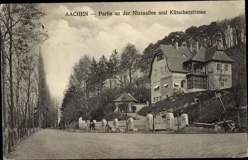 Ak Aachen in Nordrhein Westfalen, Partie an der Nizzaallee und Kütscherstraße