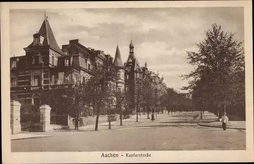 Ak Aachen in Nordrhein Westfalen, Kupferstraße, Straßenpartie