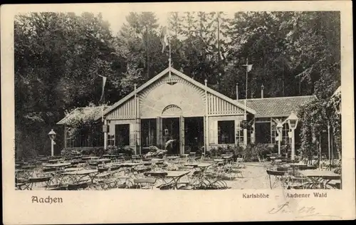 Ak Aachen in Nordrhein Westfalen, Karlshöhe, Aachener Wald