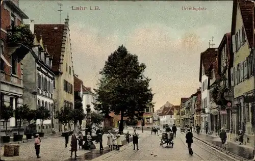 Ak Lahr im Schwarzwald Baden, Urteilsplatz, Geschäfte
