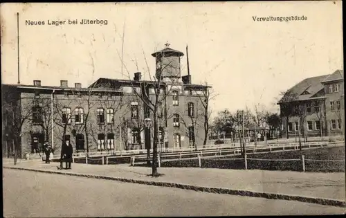 Ak Neues Lager bei Jüterbog in Brandenburg, Verwaltungsgebäude