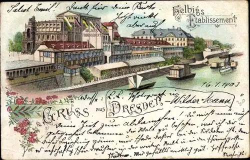 Litho Dresden Altstadt, Helbigs Etablissement