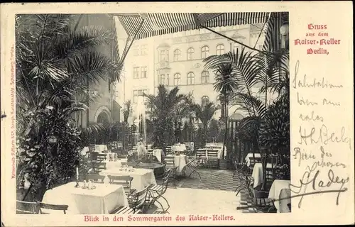 Ak Berlin, Kaiserkeller, Sommergarten