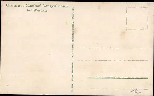 Ak Langenhessen Werdau in Sachsen, Gasthof Langenhessen