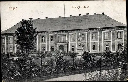 Ak Żagań Sagan Schlesien, Herzogliches Schloss