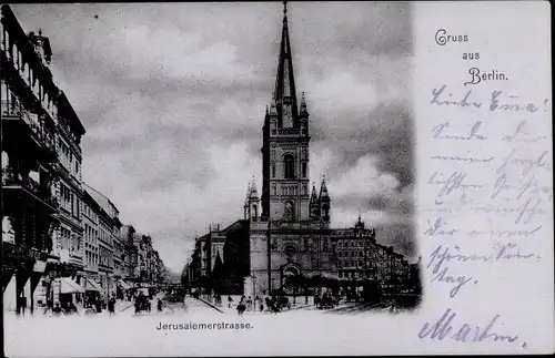 Ak Berlin Mitte, Jerusalemerstraße, Kirche