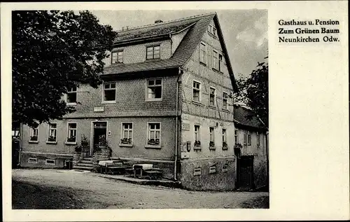 Ak Neunkirchen im Odenwald Modautal, Gasthaus und Pension Zum Grünen Baum