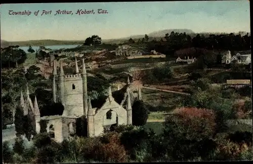 Ak Port Arthur Hobart Tasmanien Australien, Blick auf den Ort