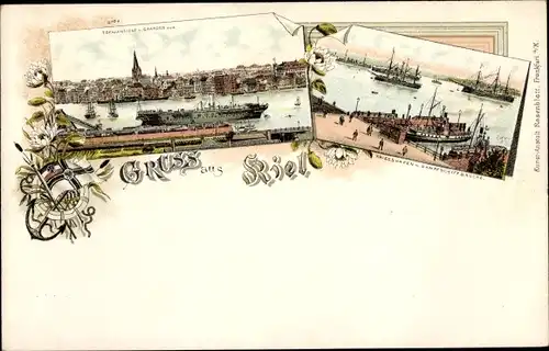 Litho Kiel Schleswig Holstein, Stadtansichten