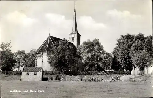 Ak Weidum Friesland Niederlande, Ned. Herv. Kerk