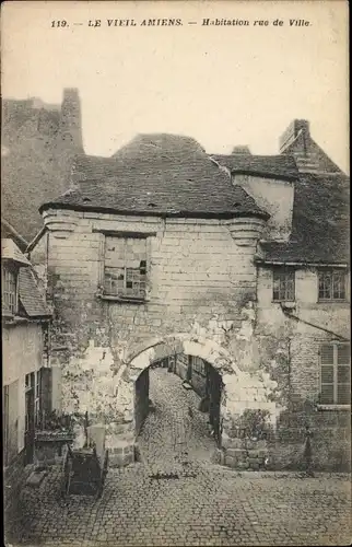 Ak Amiens Somme, Habitation rue de Ville