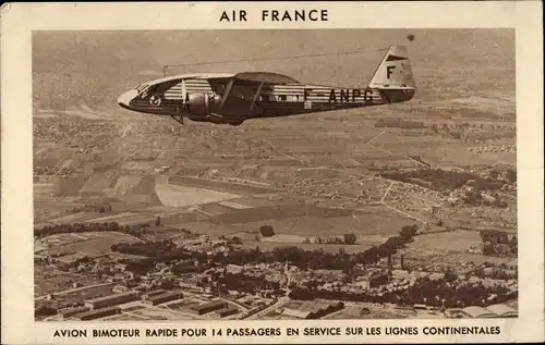Ak Französisches Passagierflugzeug, Air France, F ANPG