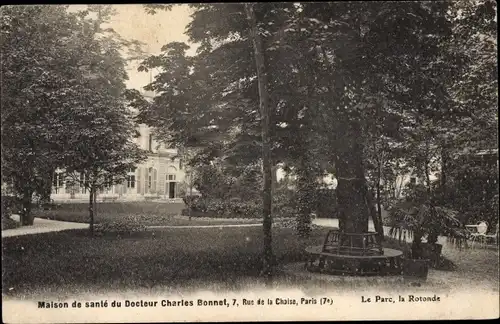 Ak Paris, Le Parc, la Rotonde, Maison de santé du Docteur Charles Bonnet