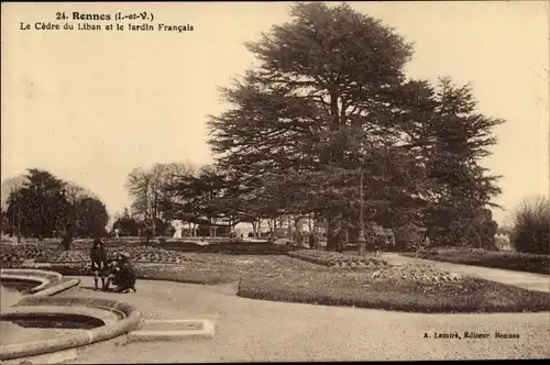 Ak Rennes Ille et Vilaine, le Cèdre du Liban et le jardin Francais