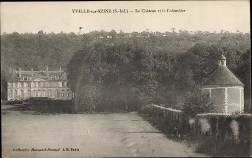 Ak Yville sur Seine Seine Maritime, la Château et le Colombier