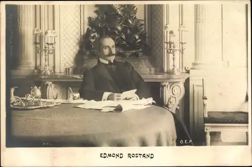 Ak Schriftsteller Edmond Rostand, Portrait