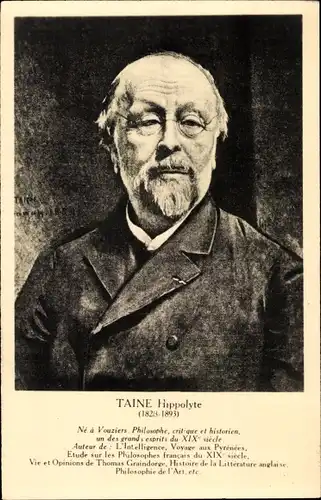 Ak Philosoph Hippolyte Taine, Portrait