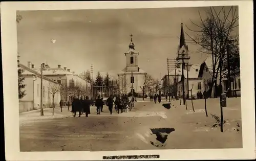 Ak Rumänien, Straße in Felsa Visso