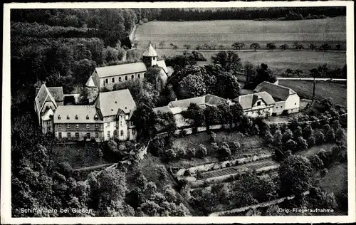 Ak Gießen an der Lahn Hessen, Schiffenberg, Vogelschau