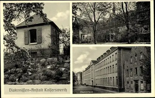 Ak Kaiserswerth Düsseldorf am Rhein, Fliedner Häuschen, Mutterhaus, Stammhaus, Diakonissenanstalt