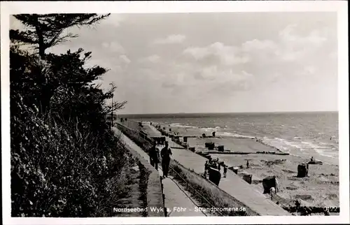 Ak Wyk auf Föhr Nordfriesland, Strandpromenade